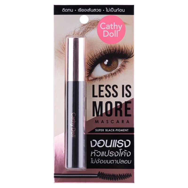 Cathy Doll Less Is More Mascara 8g เคทร่ดอลล์ มาสคาร่าเพิ่มความหนา งอน เด้ง