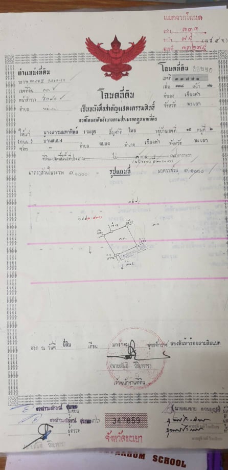 ขายที่ดินสวยราคาถูกห่างจากโรงเรียนอนุบาลเชียงคำ 388 เมตร ใกล้โลตัเชียงคำ 1.74 กม.
