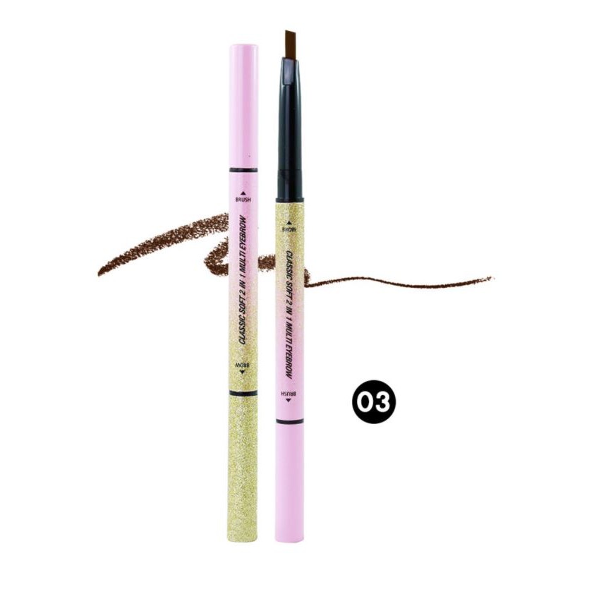 Sivanna Colors Classic Soft 2 in 1 Multi Eyebrow ES8009 ซีเวียน่า ดินสอเขียนคิ้ว
