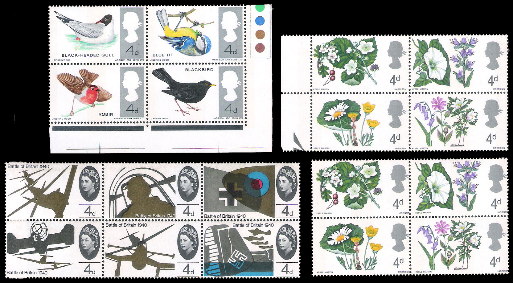 1960s Great Britain Lot Block 4
