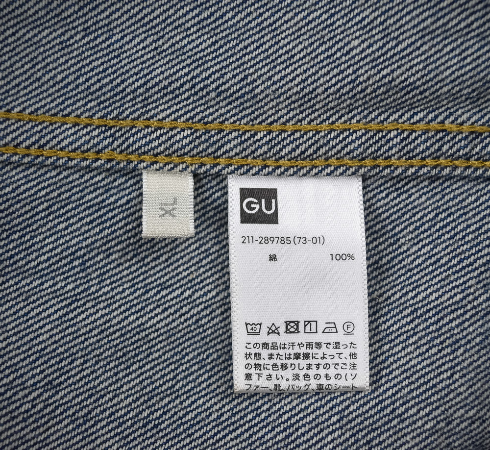 GUแท้ รอบอก 40 เสื้อแจ็คเก็ตยีนส์ ผู้หญิง จียู สียีนส์ เสื้อแขนยาว เนื้อผ้าดี