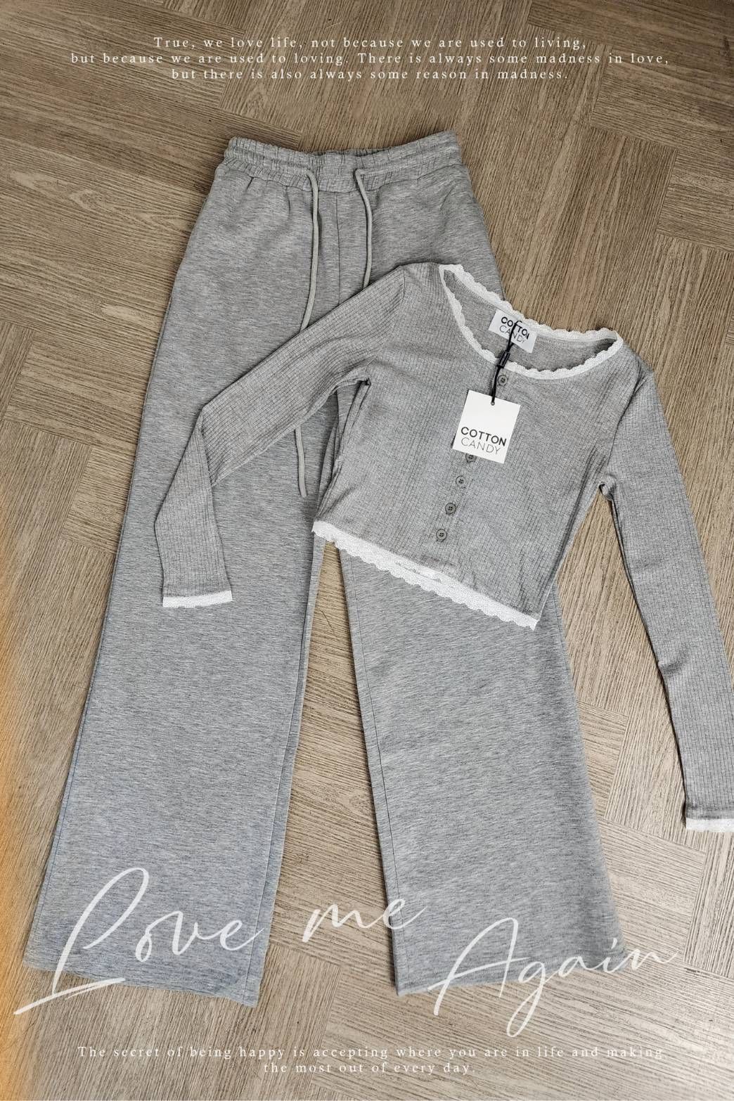 Tag#cottoncandy เซทสปอตล่าสุด ตัวเสื้อผ้ายืดเนื้อดี+ พร้อมกางเกงวอร์มผ้านาโนเนื้อเด้งยืดหยุ่นอย่างดี