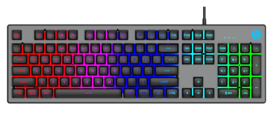 HP K500F GAMING KEYBOARD USB มีไฟ KB-UB-HP-K500F