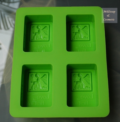 พิมพ์สบู่ แองเจิล บลอค / 7.4x5.2x3 cm / 100-110 กรัม / 4 หลุม
