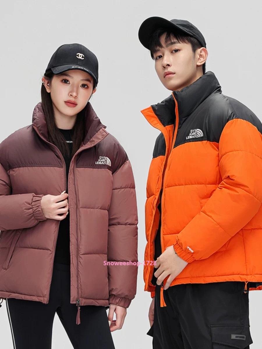 เสื้อแจ็คเก็ตดาวน์แจ็คเก็ตสำหรับผู้หญิงและผู้ชาย ใส่แบบคู่รักหรือเป็นทีม เสื้อกันหนาวสไตล์เกาหลีเหมาะสำหรับลุยหิมะกันหนาวอุณหภูมิติดลบแต่งปกคอสูง สีตัดทูโทนพร้อมกระเป๋าหน้า มี 5 สี