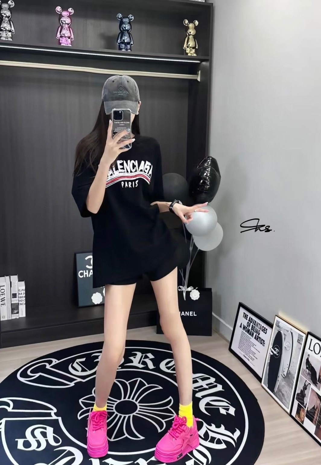 เสื้อยืด BALENCIAGA สกรีนลายด้านหน้า เนื้อผ้าอย่างดี งานป้ายค่ะ (BALENCIAGA Label)