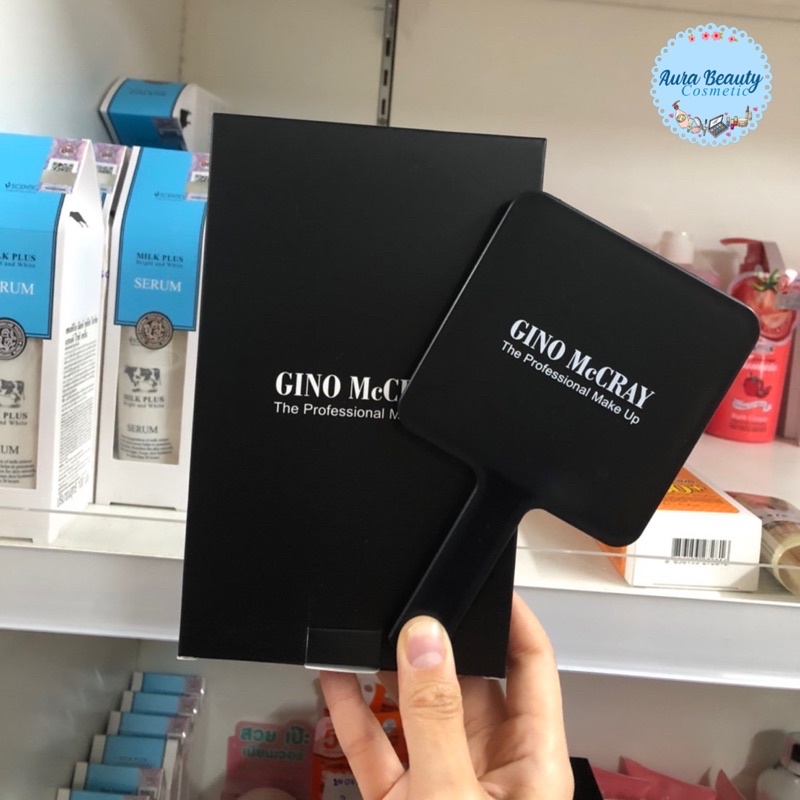 Gino MCCray กระจกแต่งหน้า ขนาด 9 cm * 9 cm สีดำ