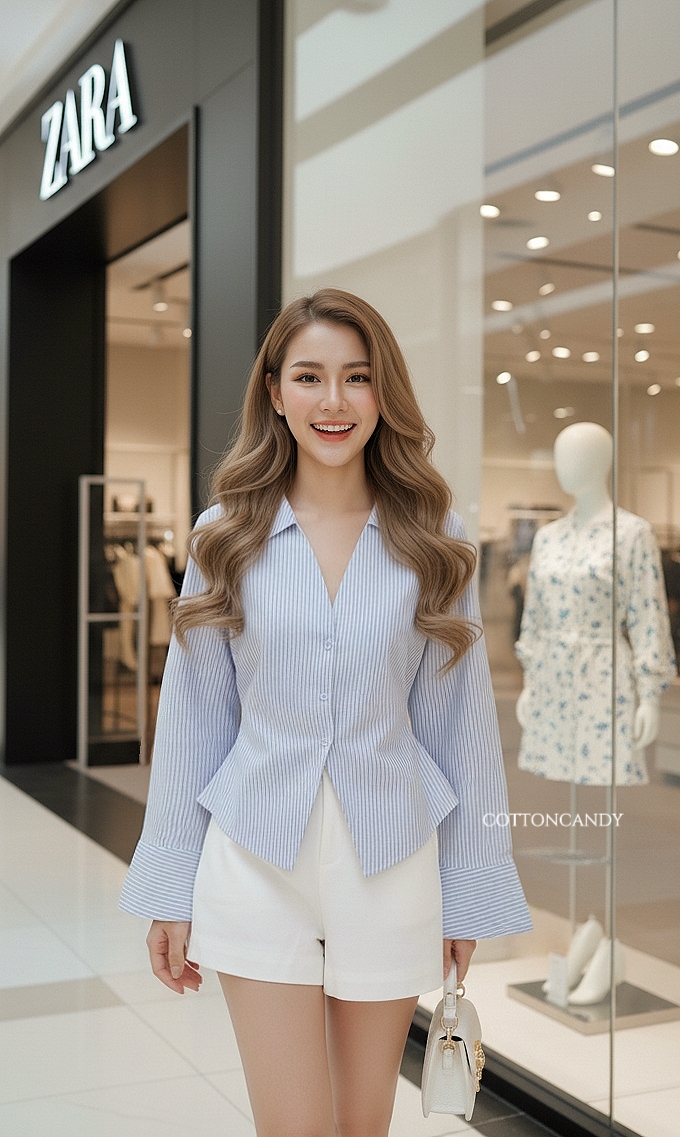 Tag#cottoncandy เสื้อเชิ๊ตดีเทลล่าสุด รุ่นนี้ผ้าคอตตอนเนื้อนำเข้าเนื้อดีมากๆ