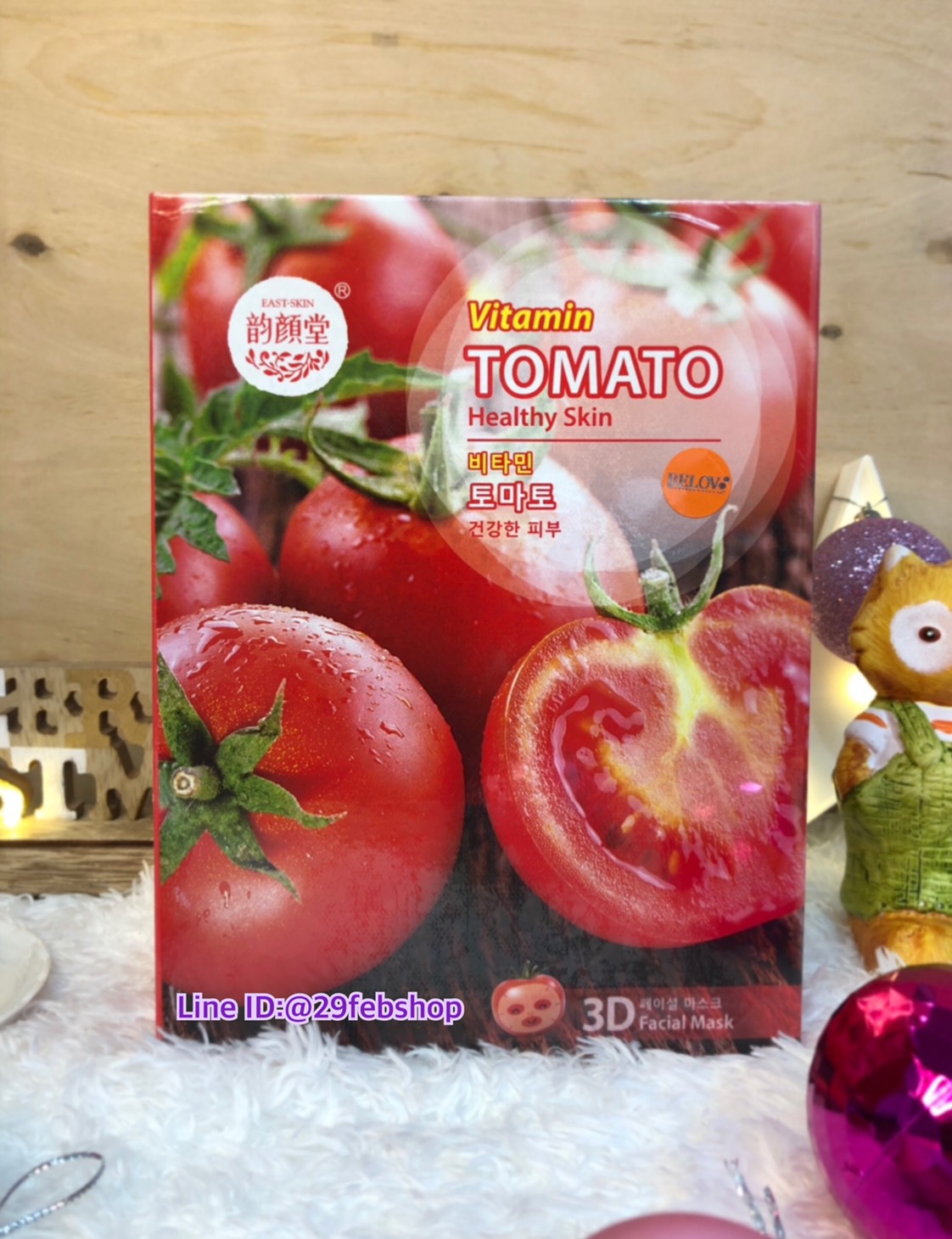 EAST-SKIN VITAMIN TOMATO HEALTHY SKIN 3D FACIAL Mask 10x38 มล.