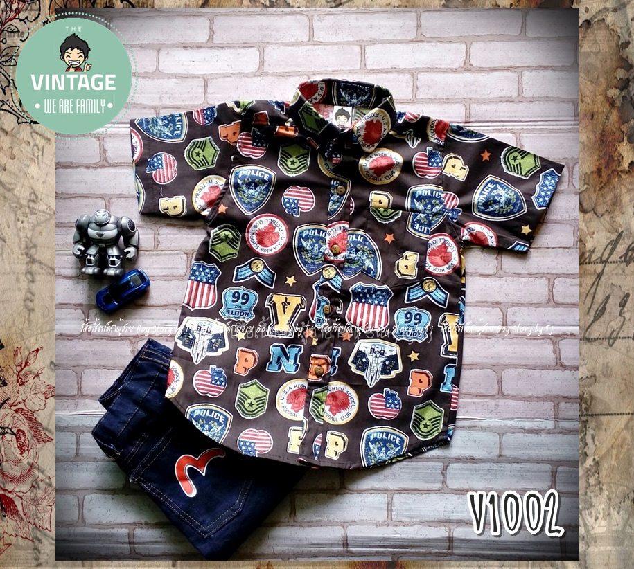 V1002 ลาย ROUTE 66 ไซส์เด็กและผู้ใหญ่