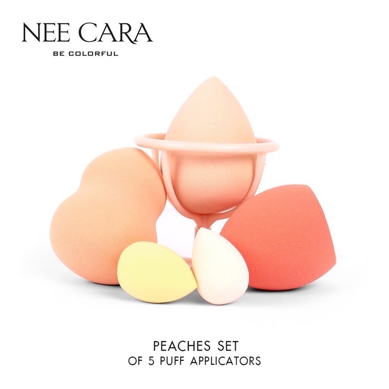 NEE CARA PEACHES BEAUTY BLENDER SPONGE PUFF (N220) นีคาร่า พัฟแต่งหน้า พัฟฟองน้ำ ฟองน้ำแต่งหน้า