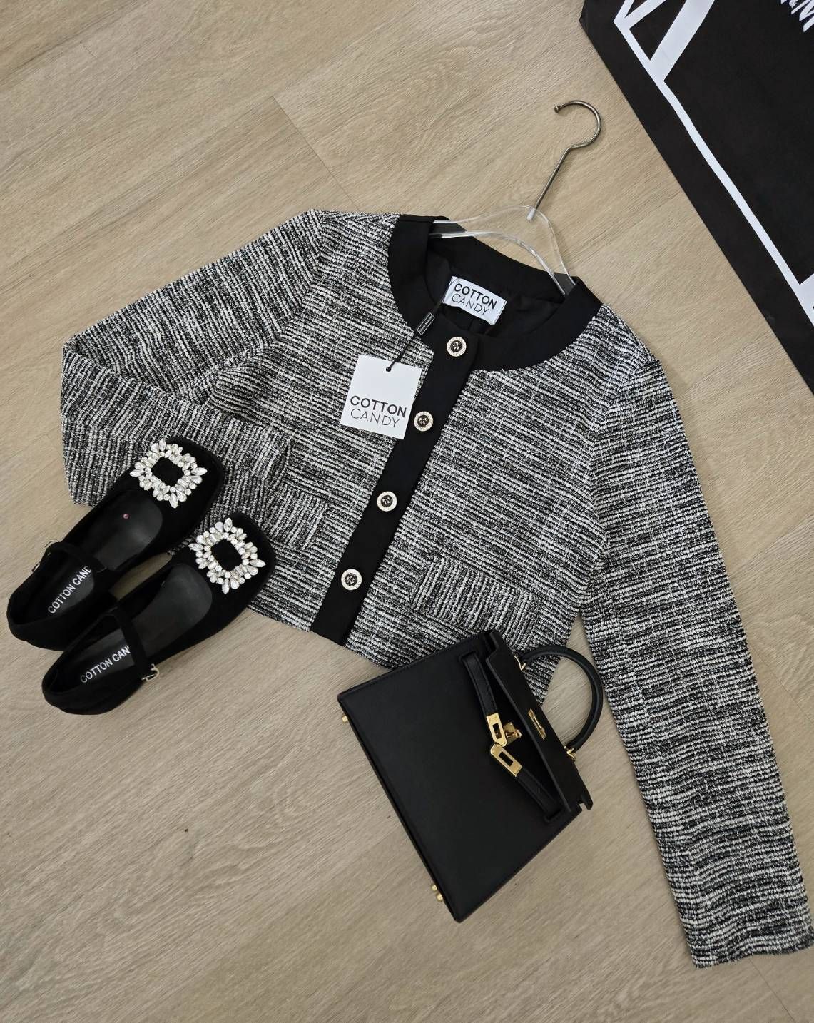 Tag#cottoncandy ผ้าทวรตยืดพรีเมี่ยมเท่านั้น เสื้อเบลเซอร์ผ้าทวีตนำเข้าล่าสุด