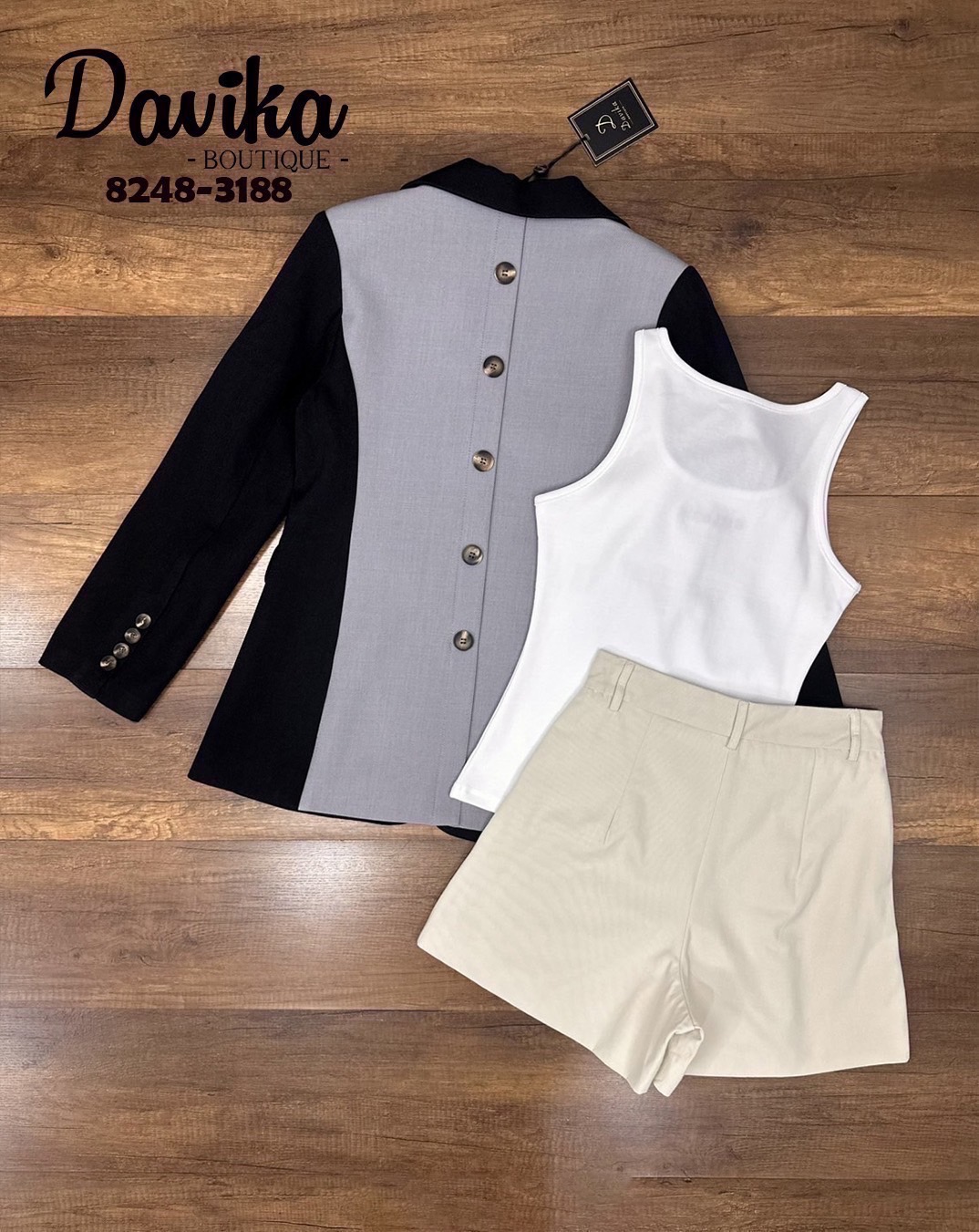 Label :: RAMI-PAPHA(รมิปภา) Detail ::สูท+เสื้อ+กางเกง Set3ชิ้น!!! สูททูโทนดีไซน์เก๋มากคะ กระเป๋าอกตัดแต่งสีเทา ไหล่มีฟองน้ำ ซับในงานสูทอย่างดีทั้งตัว กระเป๋าและ กระดุมหน้าใช้งานได้จริง ปลายแขนแต่งกระดุมเม็ดเล็ก