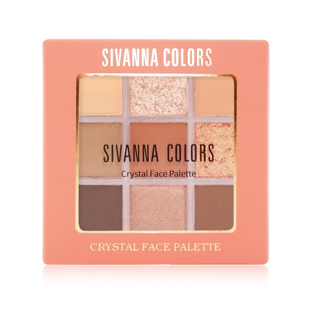 Sivanna Crystal Face Palette Eyeshadow HF651 พาเลท อายแชโดว์ ทาตา เนื้อแมท ชิมเมอร์ กลิตเตอร์