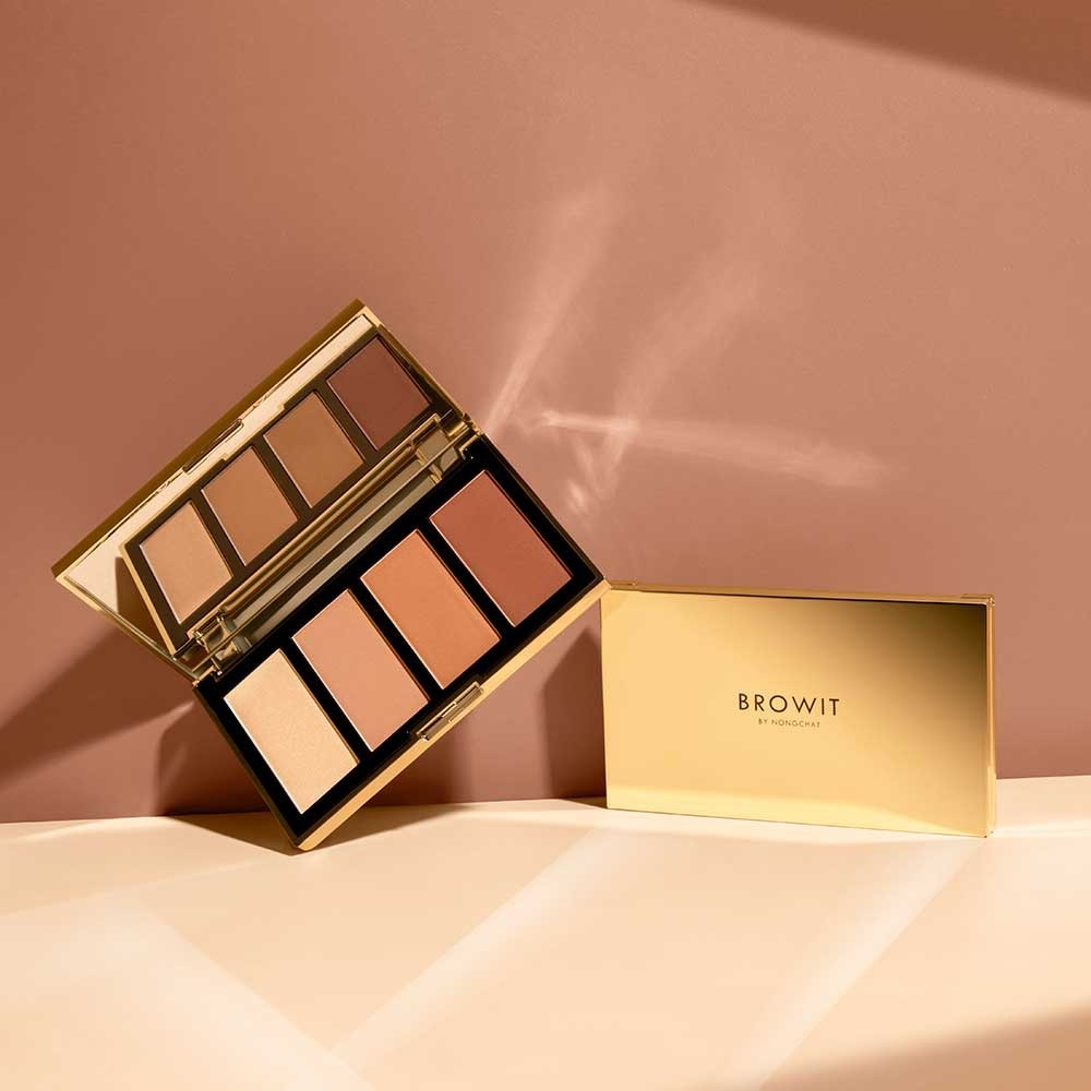 ❤ Browit By Nongchat Highlight and Contour Pro Palette (3.5gX4ช่อง) บราวอิท น้องฉัตร ไฮไลท์และคอนทัวร์ ไว้ในตลับเดียว