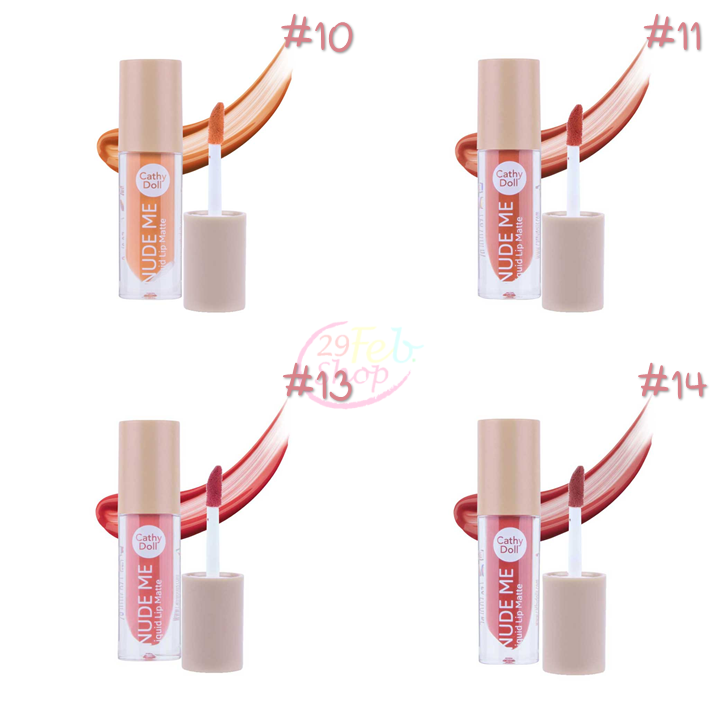 Cathy Doll Nude Me Liquid Lip Matte (Mini) 2g นู้ดมีลิปแมทท์ เคที่ดอลล์