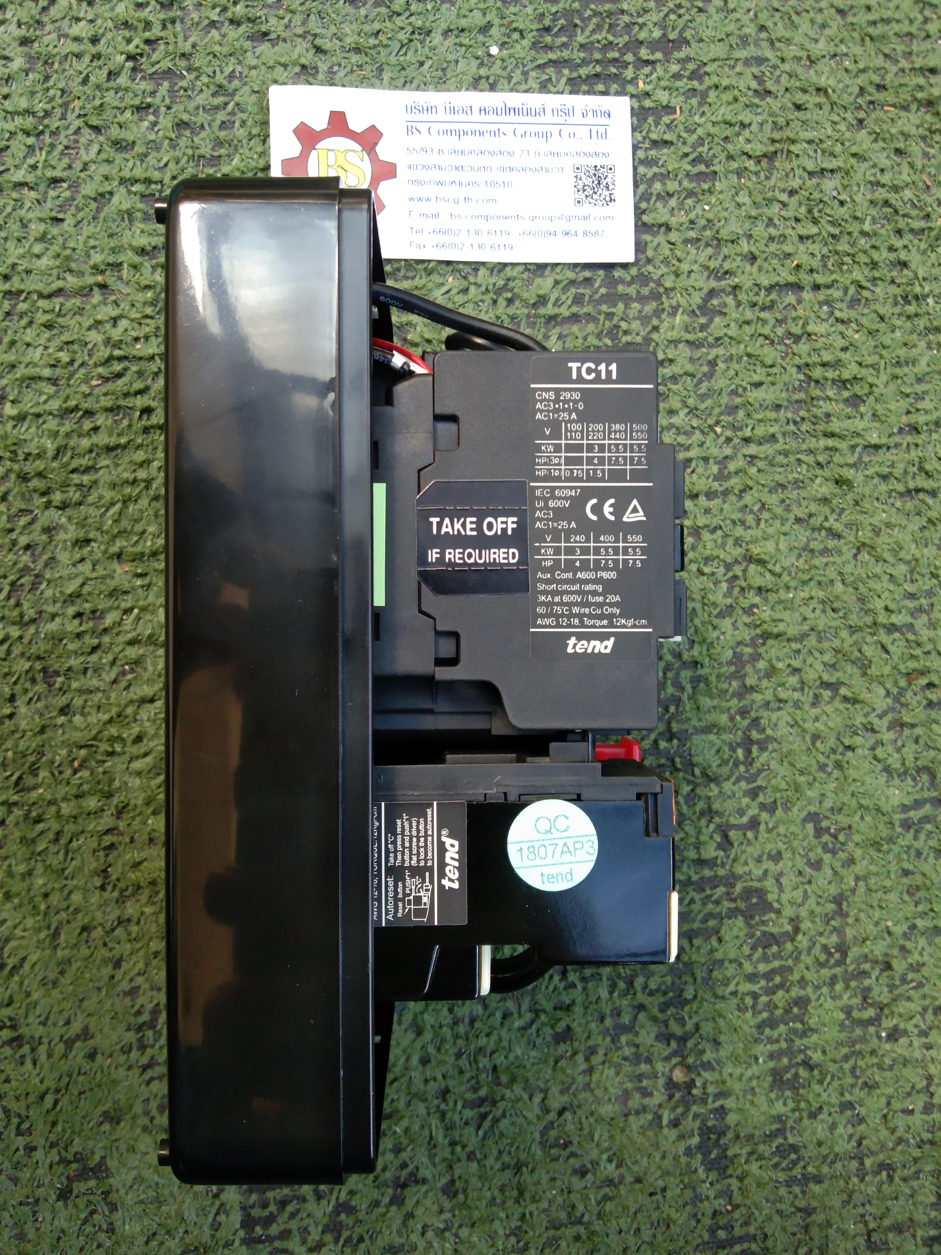 TEND : Enclose + ปุ่มกด + แลมป์ TEL11 3.6A coil380V