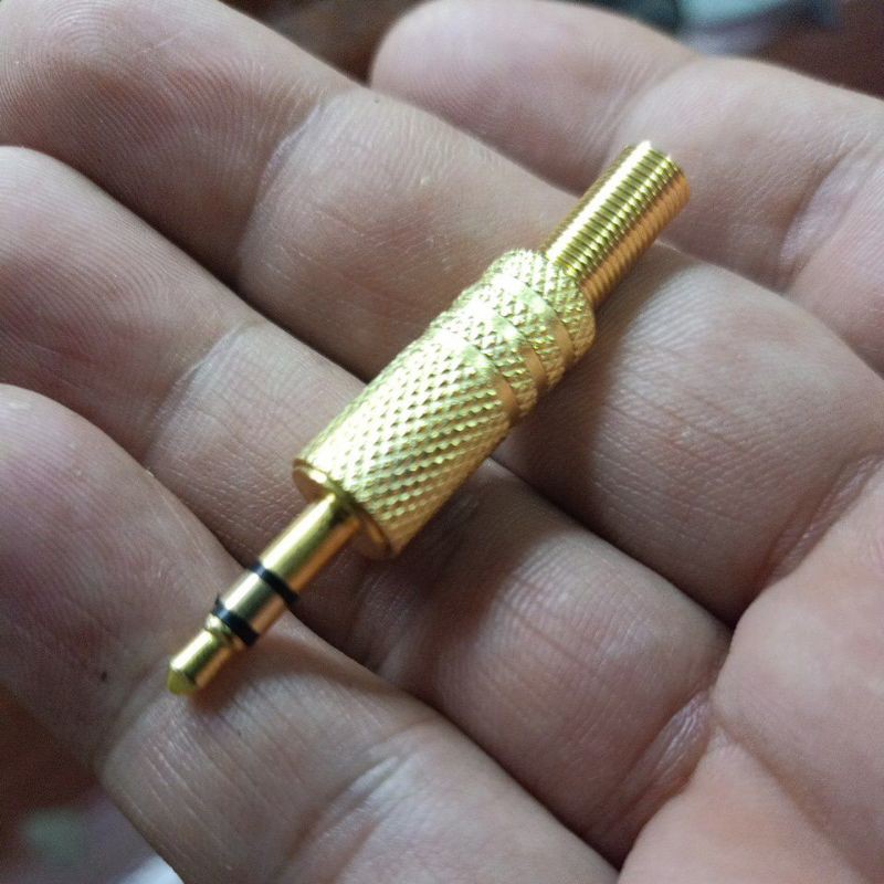 แจ็ค TR 3.5mm แบบ 3 แถบสีทอง