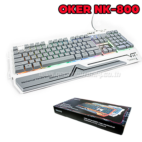 NK-800 OKER KEYBOARD USB MECHANICAL BACKLIGHT KB-UB-OK-800WH