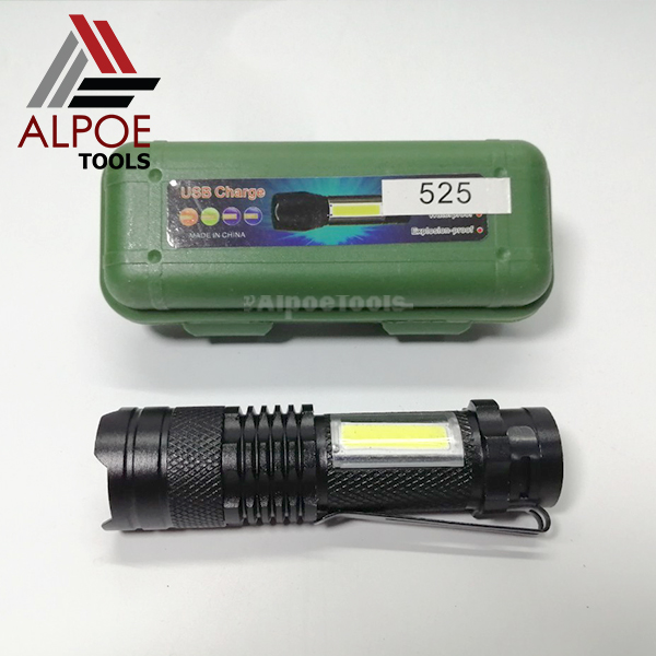 ไฟฉายชาร์จ สาย USB ขนาดเล็ก มีไฟข้าง