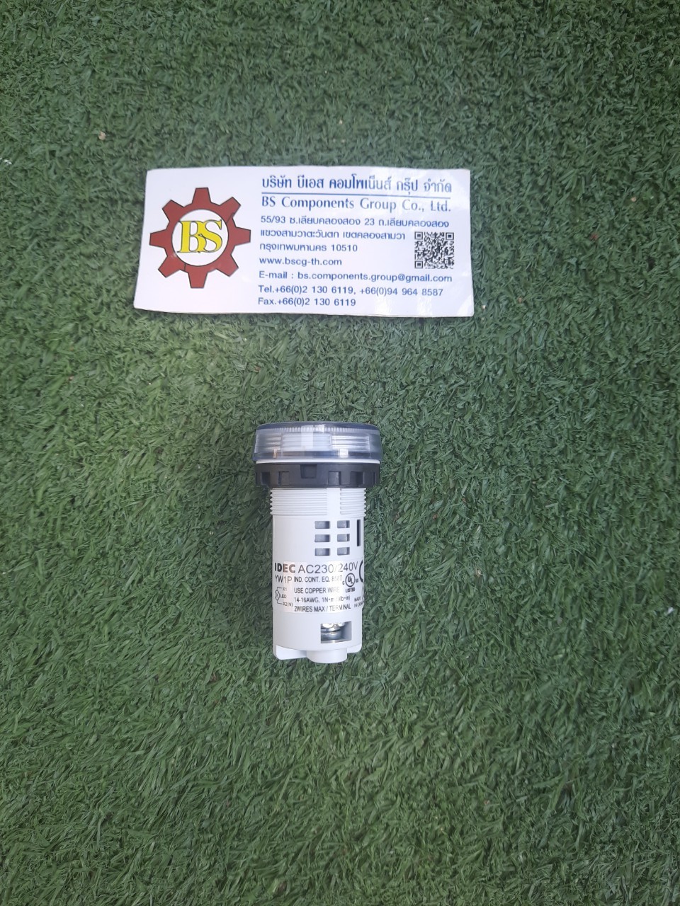 IDEC : PL Lamp 22mm YW1P-1UQM3W 220VAC ขาว