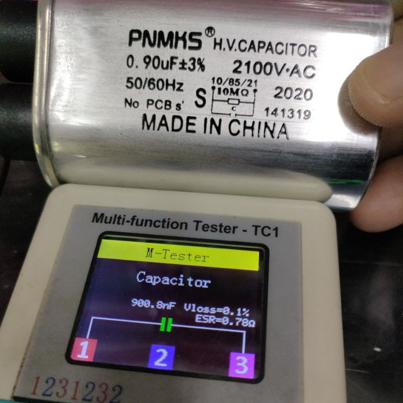 คาปาไมโครเวฟ 2100v 1uf 0.90uf อะไหล่ไมโครเวฟ