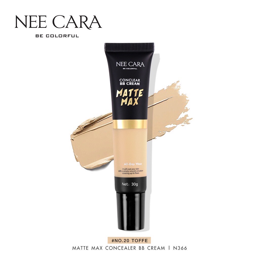 NEE CARA MATTE MAX CONCEALER BB CREAM N366 นีคารา คอนซีลเลอร์ บีบีครีม เนื้อแมทซ์
