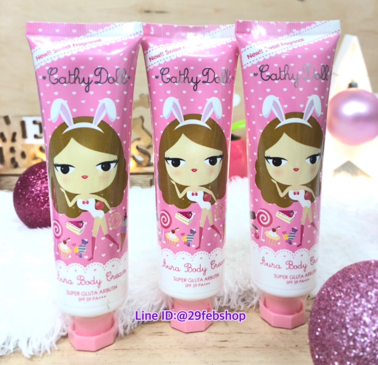 Cathy Doll Aura Body Cream SUPER GLUTA ARBUTIN SPF 59 PA+++ 60ml.