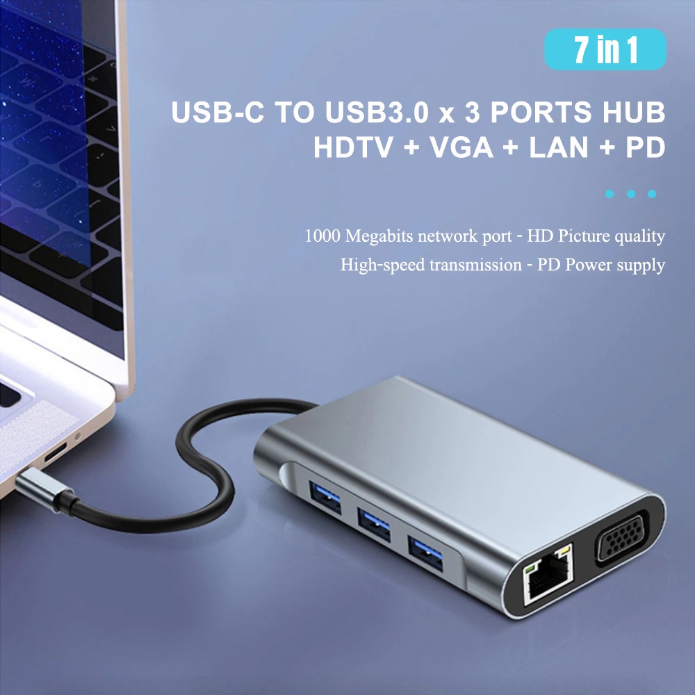 OE-7110 OKER TYPE-C MULTI-PORT 7 in 1 CA-TC-OK-7110B