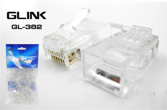 GLINK GL-382 JACK RJ45 CAT6 GLINK 50/pack หัวสีขาว GL-387 NW-GO-XX-00017
