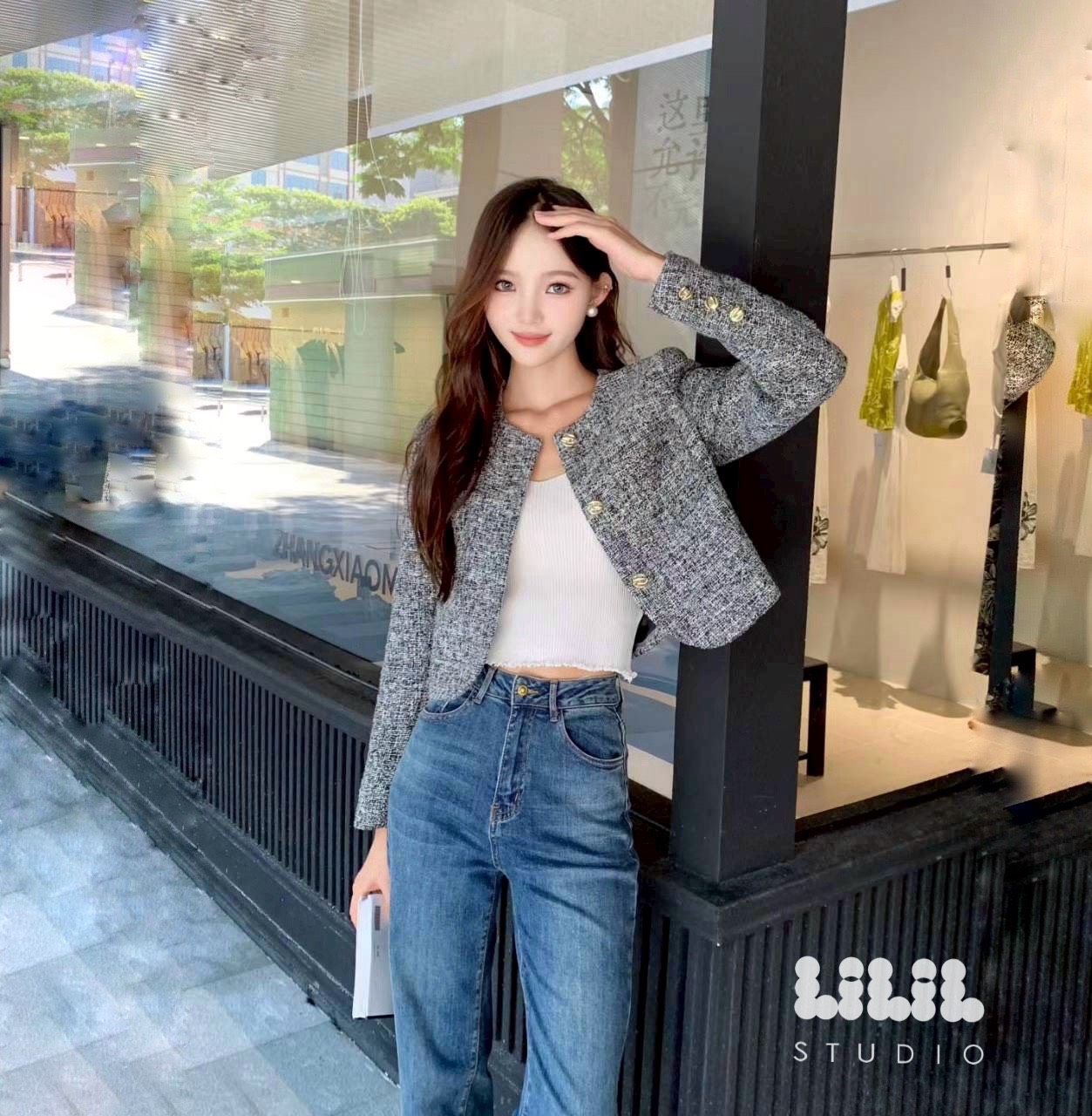 New Tweeds Blazer🐰 เสื้อทวีตงานตัดเย็บอย่างดีมีซับในผ้ามัน กระเป๋าจริง ทรงสวย กระดุมทองค่ะ