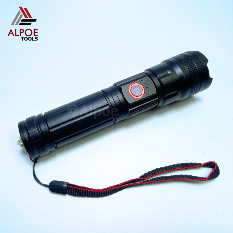 ไฟฉายแรงสูง หลอด T16 พร้อมอุปรกรณ์ชาร์จ มีไฟข้าง รุ่น MAX-6526