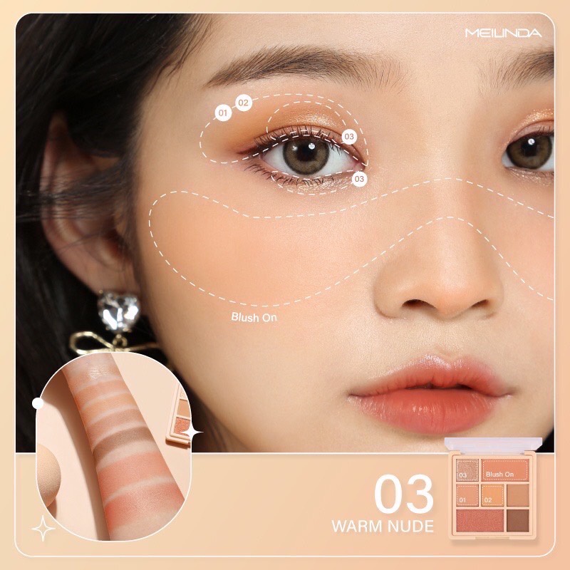 Meilinda Color Code Blush & Eye Palette MC3111 บลัชออน ตาทา คัลเลอร์โค๊ดบรัช