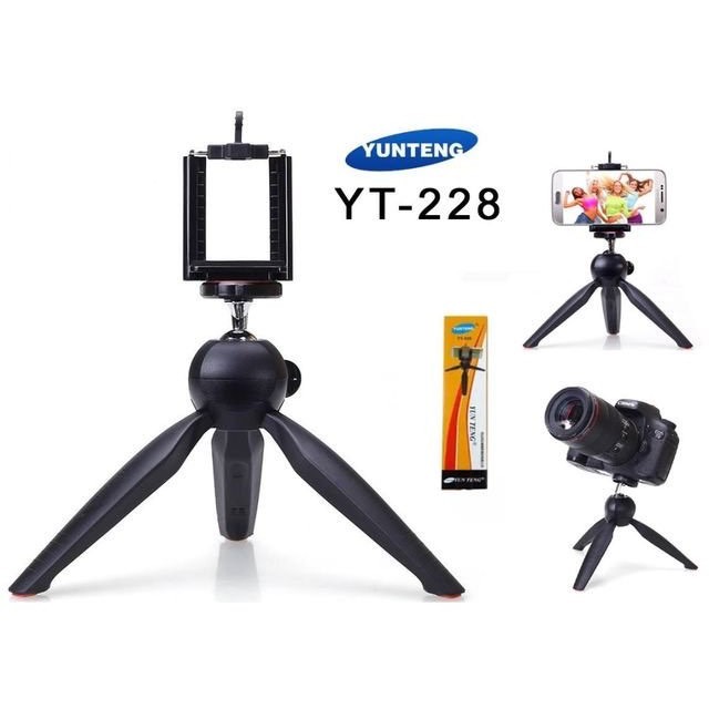 YT-228 YUNTENG ขาตั้งกล้องหรือโทรศัพท์ ขาจับมือถือ ขาตั้งมือถือ ขาตั้ง3ขา SKU-02122