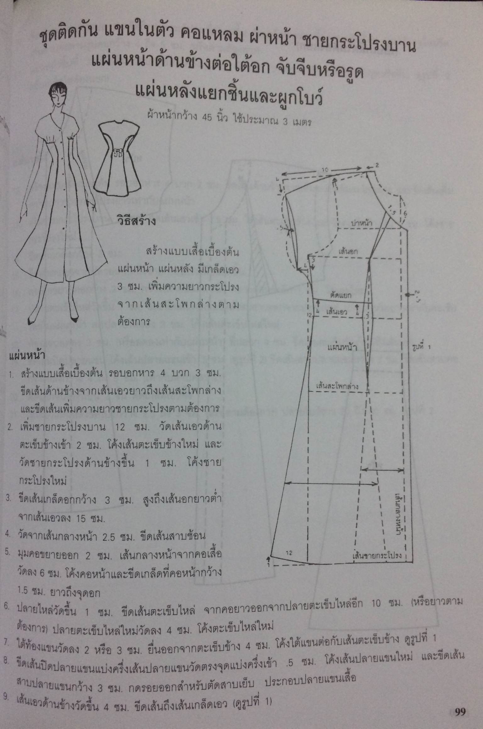 ตำรา ตัดเสื้อสตรี เล่มพิเศษ 3