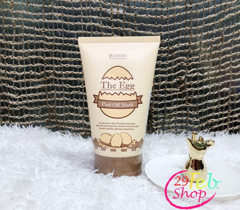 Scentio The Egg Peel Off Mask เซนทิโอ ดิเอ้ก พีล ออฟ มาร์ค 100ml