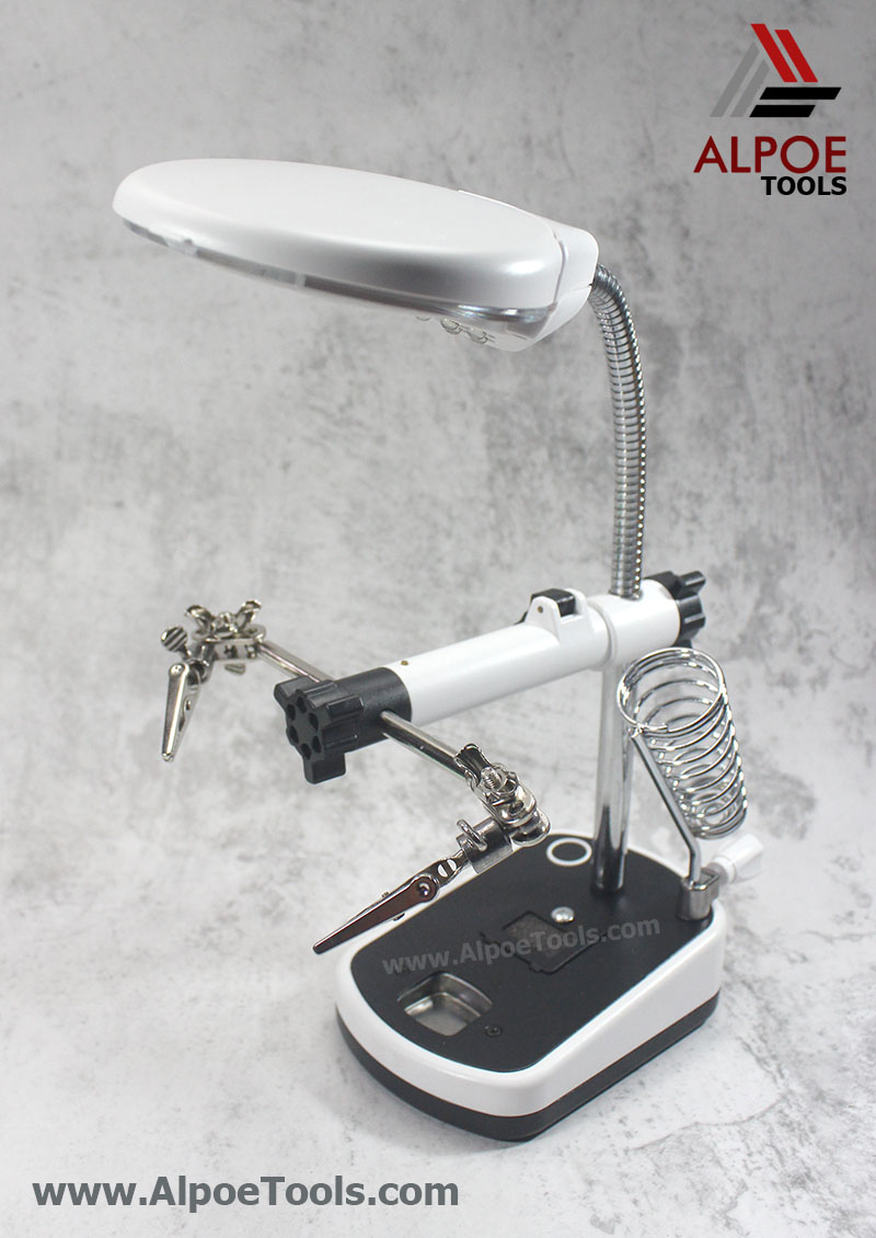 แว่นขยายตั้งโต๊ะ พร้อมตัวจับ รุ่น MG16090C