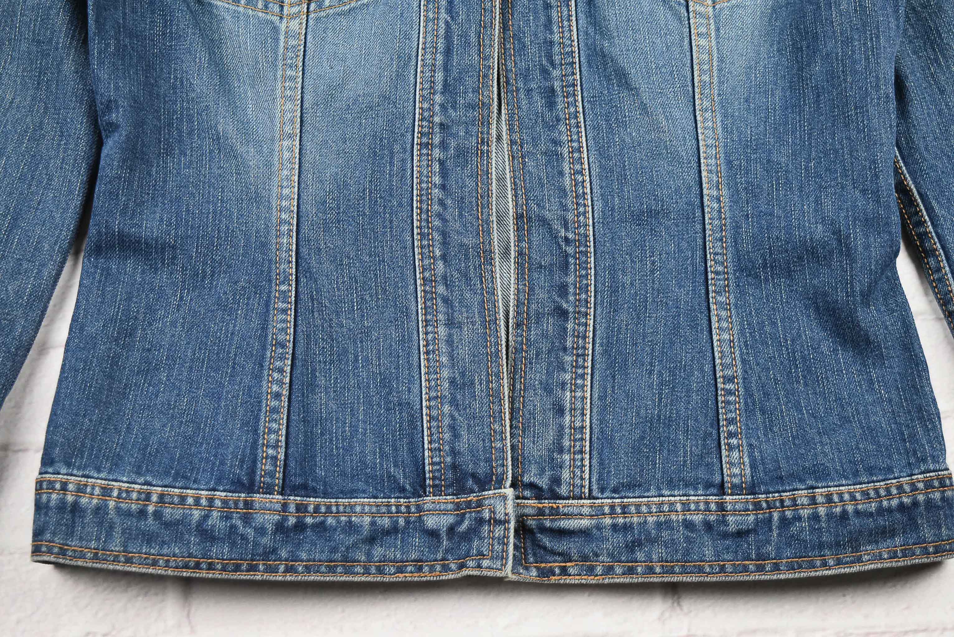 M-premier อกจริง 34 ไซส์ S เสื้อแจ็คเก็ตยีนส์ แขนยาว ผู้หญิง ทรงสวยใส่สบาย ไม่มีซิปหน้า ใส่คลุมกันแดด