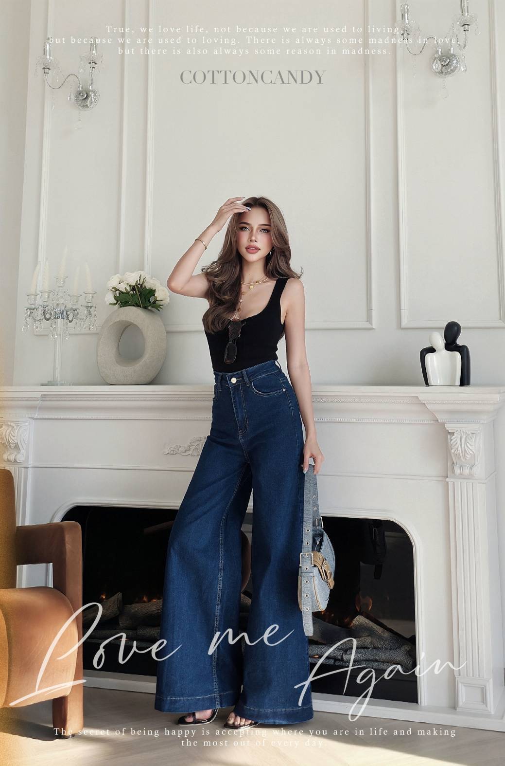 Tag#cottoncandy กางเกงยีนส์ขากระบอกใหญ่พรีเมี่ยม รุ่นนี้ผ้ายีาส์เกรดพิเศษ เกรดแบรนด์ เกรดห้างเท่านั้น ผ้าดีมีวามยืดหยุ่นใส่สบายไม่อึดอัด แพทเทิลสวยเป๊ะ ใส่แมทง่ายสุดๆ โทนสีสวยคลาสสิค บอกเลย ทำถึงมากกก