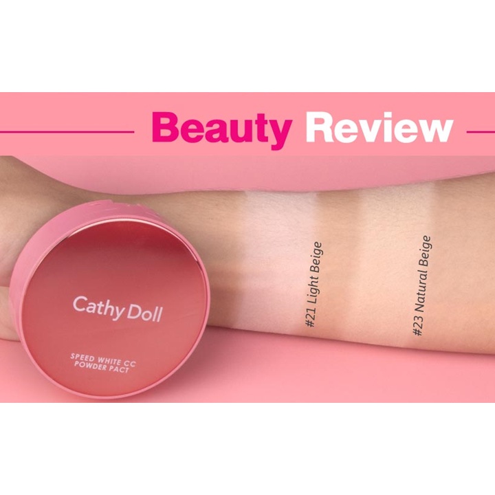 แป้งฝุ่นอัดแข็ง เคที่ ดอลล์ Cathy Doll Speed White Cc Powder Pact Spf40 Pa+++ 12g แป้ง cc