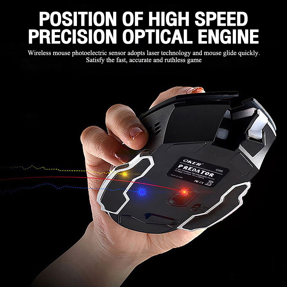 G95 OKER GAMING WIRELESS RGB 2400DPI MO-OK-WL-G95xx