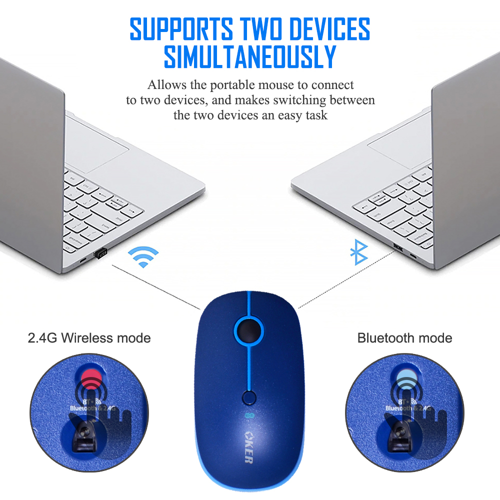 i330 OKER BLUETOOTH +WIRELESS MOUSE MO-OK-WL-330XX
