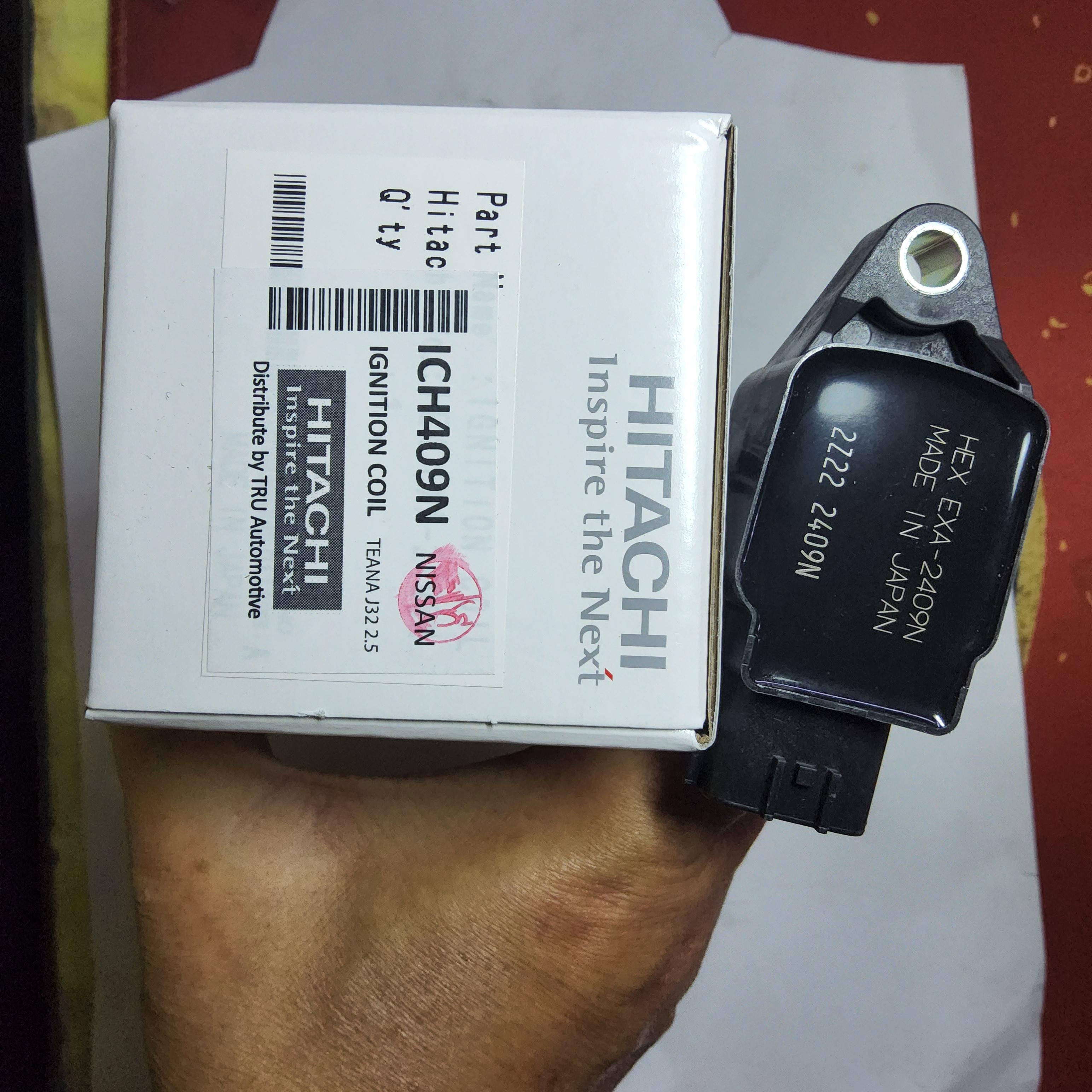 HITACHI คอยจุดระเบิด ICH409N มีรับประกัน นิสสัน TEANA J32 2.5 CC. 6สูป ยาว 15.5 ซม. L JUZE Y