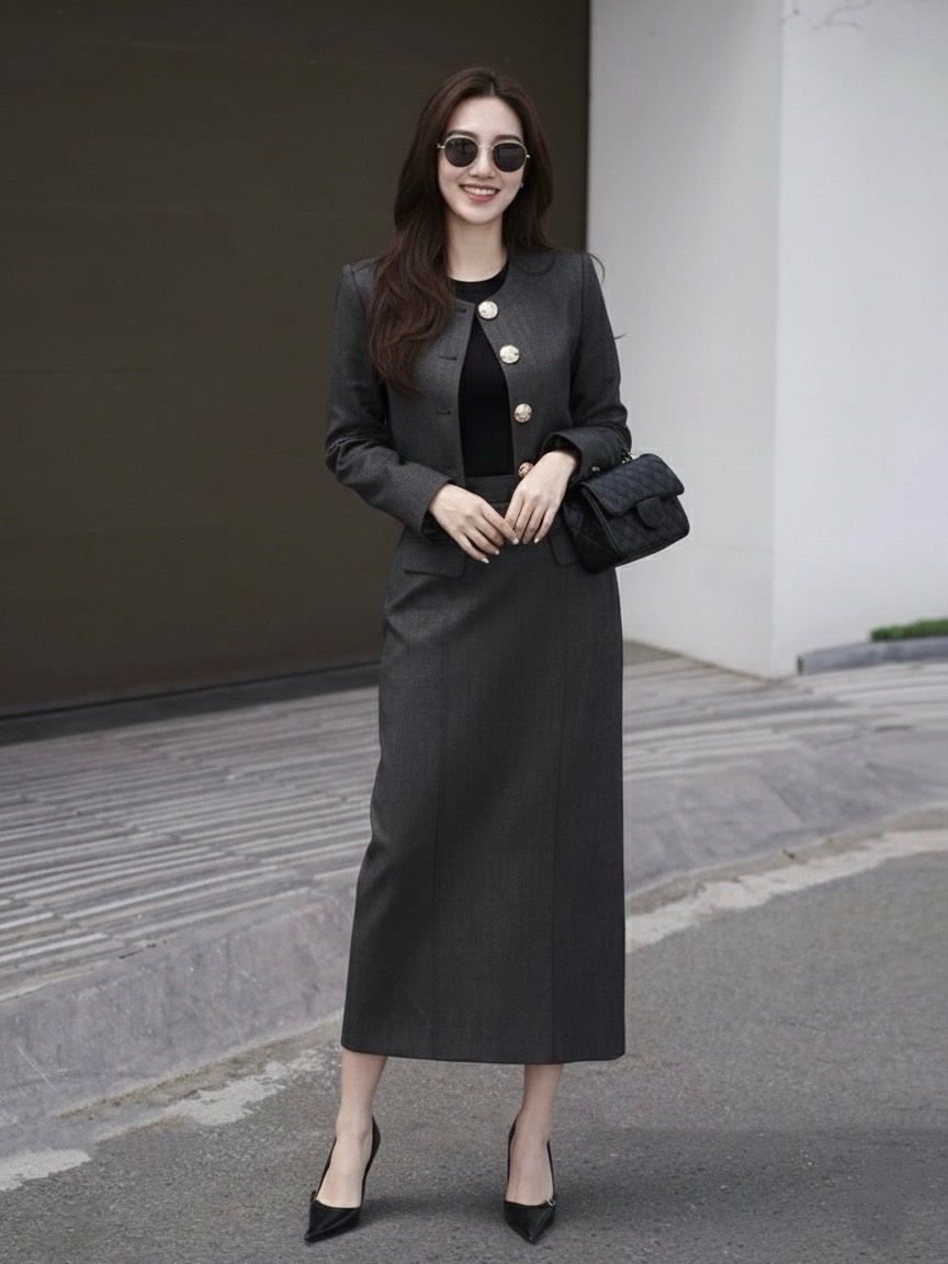 eg : Lover’s Shop Detail : ลุคCEO สาวเทสดีค่ะ Set 3ชิ้น (เสื้อคลุม+เสื้อแขนกุด+กางเกง+เข็มขัด) ดีเทลเสื้อคลุมแขนยาวผ้าทอ กระดุมสีทอง มาพร้อมเสื้อกล้ามผ้ายืดล่อง แม็ทกับกระโปรงทรงสอบ