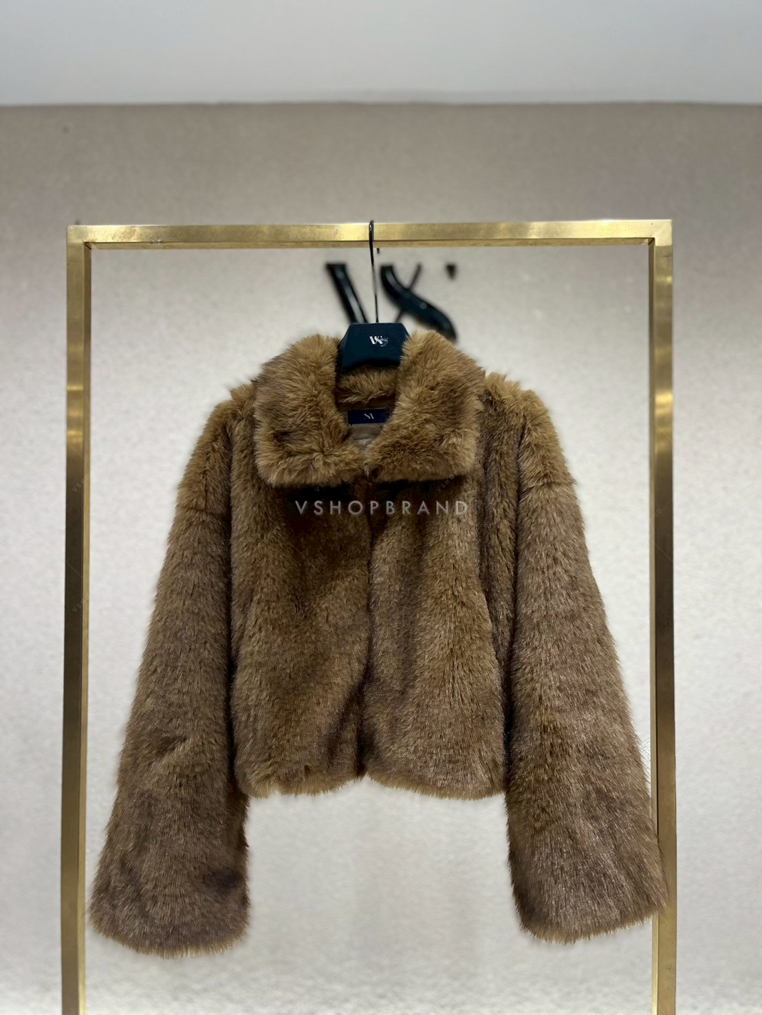 เสื้อคลุมขนเฟอร์ซิปหน้า