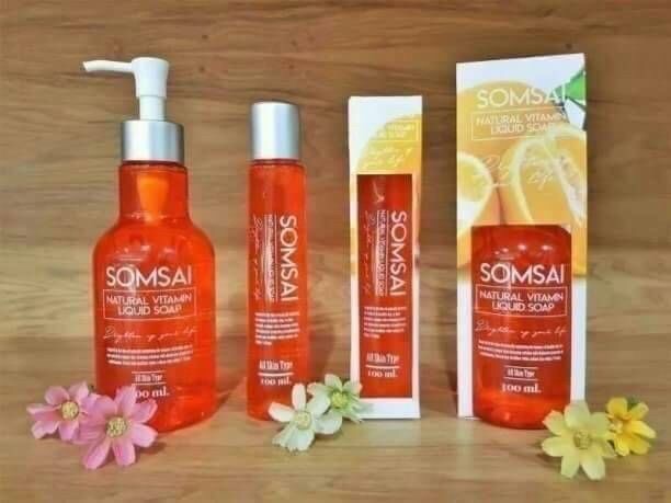 SOMSAI NATURAL VITAMIN LIQUID SOAP 100 ml.