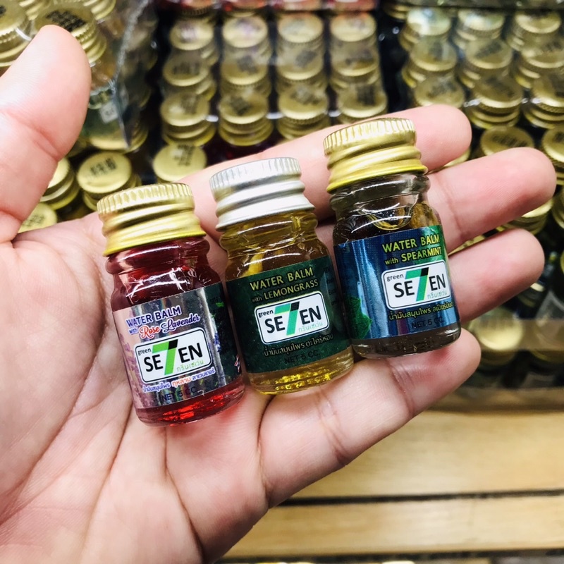 กรีนเซเว่น น้ำมันสมุนไพร กุหลาบลาเวนเดอร์ / ตะไคร้หอม Green Seven Water Balm with Rose Lavender / Lemongrass / Spearmint