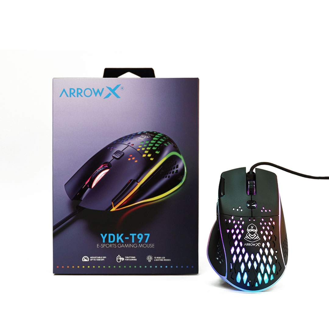 YDK- T97 ARROW X Mouse USB 7KEY 7200DPI RGB SKU-02300