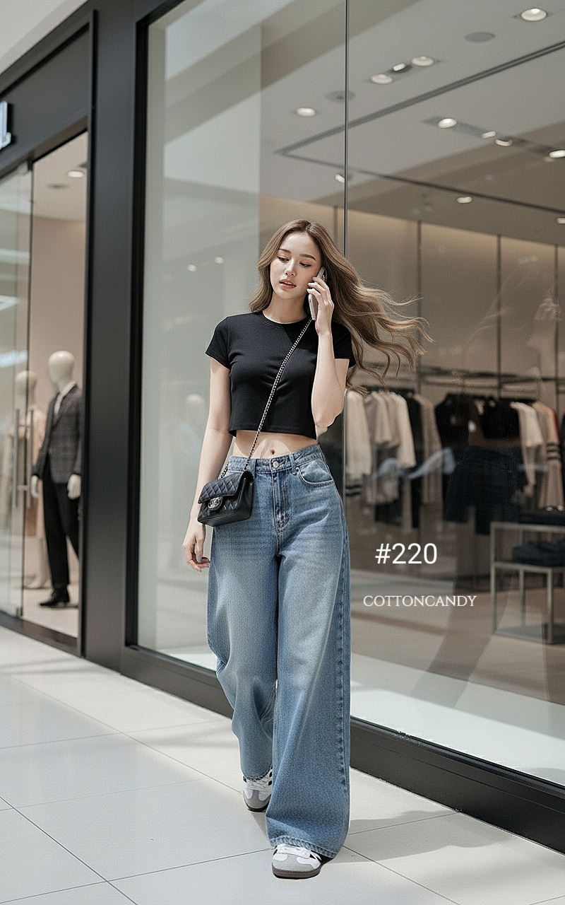 Tag#cottoncandy กางเกงยีนส์ ขากระบอกใหญ่เอวล่าง เนื้อยีนส์พรีเมี่ยม รุ่นนี้ผ้ายีนส์เกรดพิเศษ เกรดแบรนด์ เกรดห้างเท่านั้น ใส่สบายไม่อึดอัด แพทเทิลสวยเป๊ะ ใส่แมทง่ายสุดๆ โทนสีสวยคลาสสิค บอกเลย ทำถึงมากกก