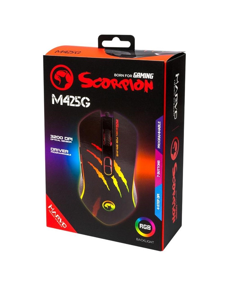 M-425G MARVO GAMING MOUSE 4 Stage DPI 7 Button SKU-01837